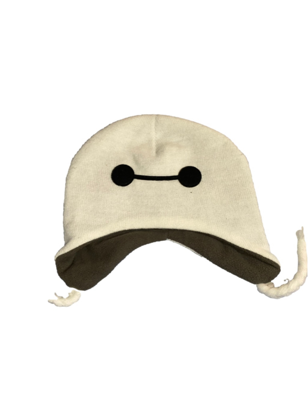 Disney Big Hero 6 Baymax Beanie Hat One Size White Black